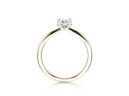 Verlobungsring Classic 4 in 9K Gelbgold mit Labordiamant 0,50ct E/VS