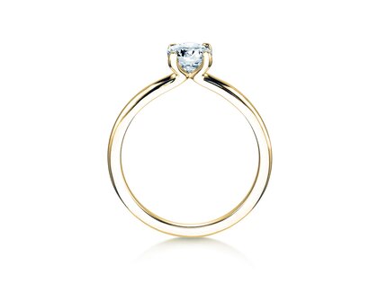 Verlobungsring Classic 4 in 18K Gelbgold mit Diamant 0,60ct H/SI
