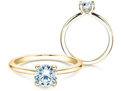 Verlobungsring Classic 4 in 9K Gelbgold mit Diamant 3,00ct D/IF