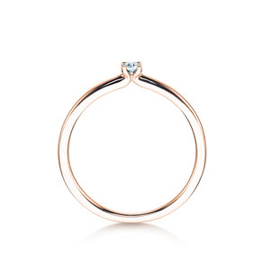 Verlobungsring Classic 4 in 14K Roségold mit Diamant 0,05ct G/VS