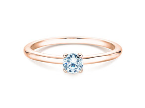 Verlobungsring Classic 4 in 9K Roségold mit Diamant 0,25ct H/SI