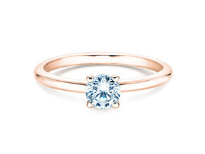 Verlobungsring Classic 4 in 18K Roségold mit Diamant 0,40ct H/SI