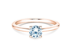 Verlobungsring Classic 4 in 18K Roségold mit Diamant 0,50ct H/SI