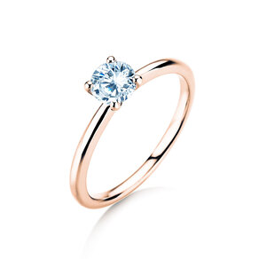 Verlobungsring Classic 4 in 18K Roségold mit Diamant 0,50ct H/SI