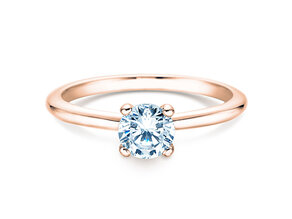 Verlobungsring Classic 4 in 18K Roségold mit Diamant 0,60ct H/SI