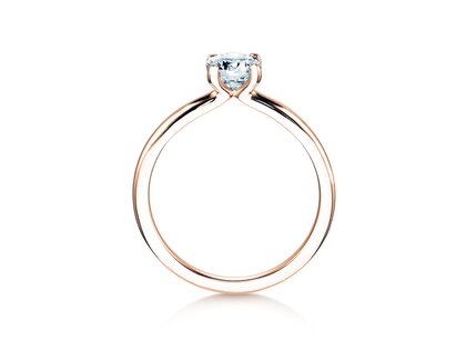 Verlobungsring Classic 4 in 18K Roségold mit Diamant 0,60ct H/SI