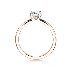 Verlobungsring Classic 4 in 18K Roségold mit Diamant 0,60ct H/SI