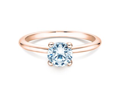 Verlobungsring Classic 4 in 18K Roségold mit Diamant 0,75ct G/IF
