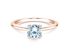 Verlobungsring Classic 4 in 18K Roségold mit Diamant 0,75ct G/IF