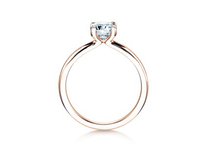 Verlobungsring Classic 4 in 18K Roségold mit Diamant 0,75ct G/IF