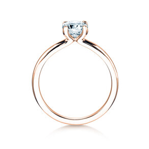 Verlobungsring Classic 4 in 18K Roségold mit Diamant 0,75ct G/IF