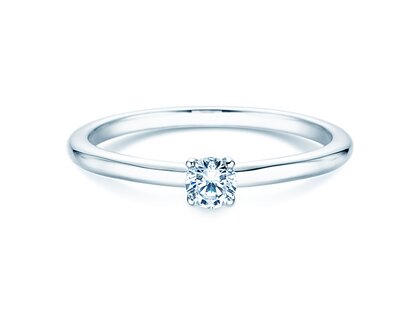 Verlobungsring Classic 4 in Silber 925/- mit Diamant 0,15ct H/SI