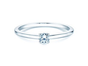 Verlobungsring Classic 4 in Silber 925/- mit Diamant 0,15ct H/SI