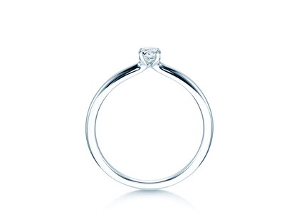 Verlobungsring Classic 4 in Silber 925/- mit Diamant 0,15ct H/SI