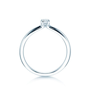 Verlobungsring Classic 4 in Silber 925/- mit Diamant 0,15ct H/SI