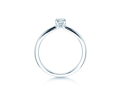 Verlobungsring Classic 4 in 9K Weißgold mit Diamant 0,20ct H/SI