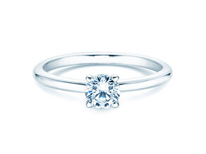 Verlobungsring Classic 4 in 14K Weißgold mit Diamant 0,40ct H/SI