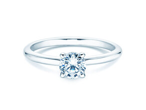 Verlobungsring Classic 4 in 14K Weißgold mit Labordiamant 0,50ct E/VS