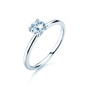 Verlobungsring Classic 4 in 14K Weißgold mit Labordiamant 0,50ct E/VS
