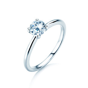 Verlobungsring Classic 4 in 18K Weißgold mit Diamant 0,60ct H/SI