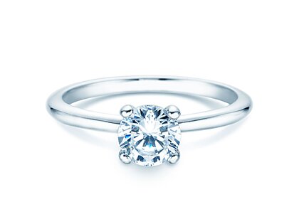 Verlobungsring Classic 4 in 9K Weißgold mit Labordiamant 1,00ct E/VS