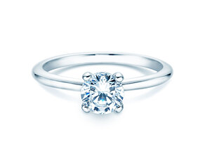 Verlobungsring Classic 4 in 9K Weißgold mit Labordiamant 1,00ct E/VS