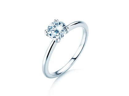 Verlobungsring Classic 4 in 9K Weißgold mit Labordiamant 1,00ct E/VS