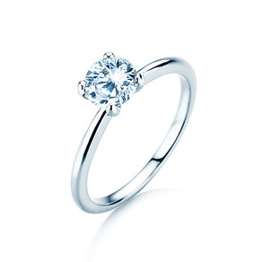 Verlobungsring Classic 4 in 9K Weißgold mit Labordiamant 1,00ct E/VS
