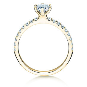 Verlobungsring Classic Pavé in 18K Gelbgold mit Diamanten 0,85ct