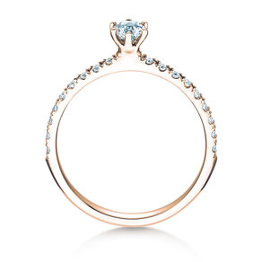 Verlobungsring Classic Pavé in 14K Roségold mit Diamanten 0,40ct G/SI