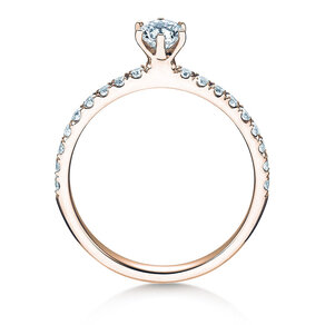 Verlobungsring Classic Pavé in 14K Roségold mit Diamanten 0,60ct G/SI