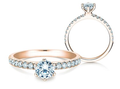 Verlobungsring Classic Pavé in 9K Roségold