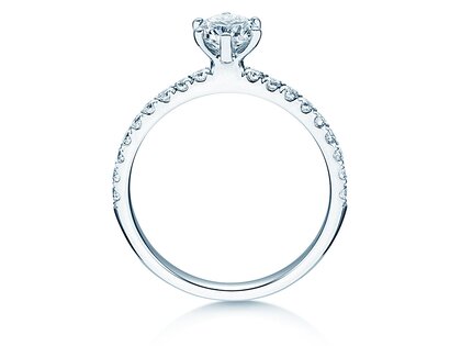 Verlobungsring Classic Pavé in Weißgold