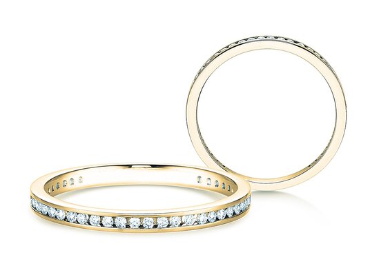 Verlobungsring Endless Love in 14K Gelbgold mit Diamanten 0,20ct G/SI