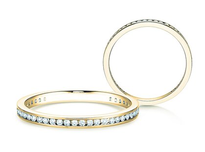 Verlobungsring Endless Love in 14K Gelbgold mit Diamanten 0,20ct