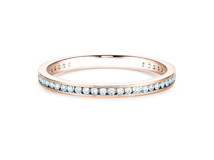 Verlobungsring Endless Love in 18K Roségold mit Diamanten 0,20ct G/SI