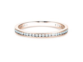 Verlobungsring Endless Love in 18K Roségold mit Diamanten 0,20ct G/SI