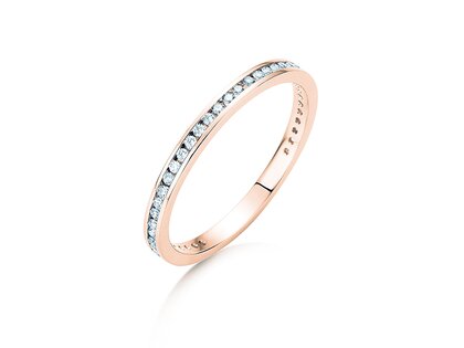 Verlobungsring Endless Love in 18K Roségold mit Diamanten 0,20ct G/SI