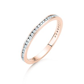 Verlobungsring Endless Love in 18K Roségold mit Diamanten 0,20ct G/SI