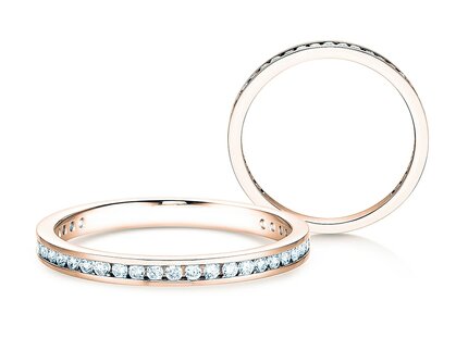 Verlobungsring Endless Love in 18K Roségold mit Diamanten 0,33ct