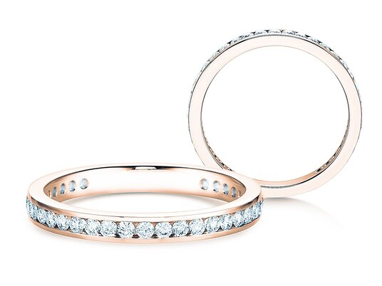 Verlobungsring Endless Love in 14K Roségold mit Diamanten 0,50ct G/SI
