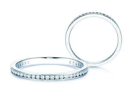 Verlobungsring Endless Love in 9K Weißgold mit Diamanten 0,20ct G/SI