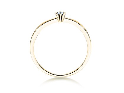 Verlobungsring Classic Petite in 14K Gelbgold mit Diamant 0,07ct G/SI