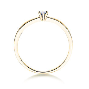 Verlobungsring Classic Petite in 14K Gelbgold mit Diamant 0,07ct G/SI