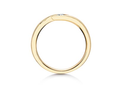 Verlobungsring Twist in 14K Gelbgold mit Diamant 0,20ct H/SI