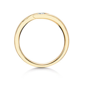 Verlobungsring Twist in 14K Gelbgold mit Diamant 0,20ct H/SI