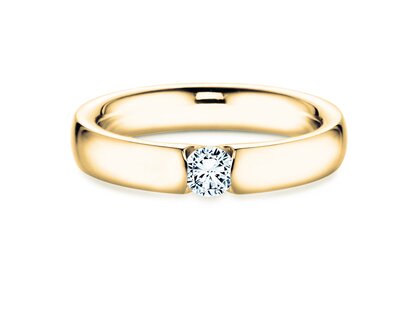 Verlobungsring Destiny in 14K Gelbgold mit Diamant 0,20ct H/SI