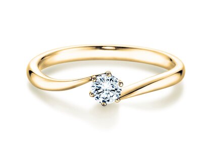 Verlobungsring Devotion in 14K Gelbgold mit Labordiamant 0,25ct E/VS