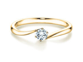 Verlobungsring Devotion in 14K Gelbgold mit Labordiamant 0,25ct E/VS