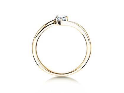 Verlobungsring Devotion in 14K Gelbgold mit Labordiamant 0,25ct E/VS